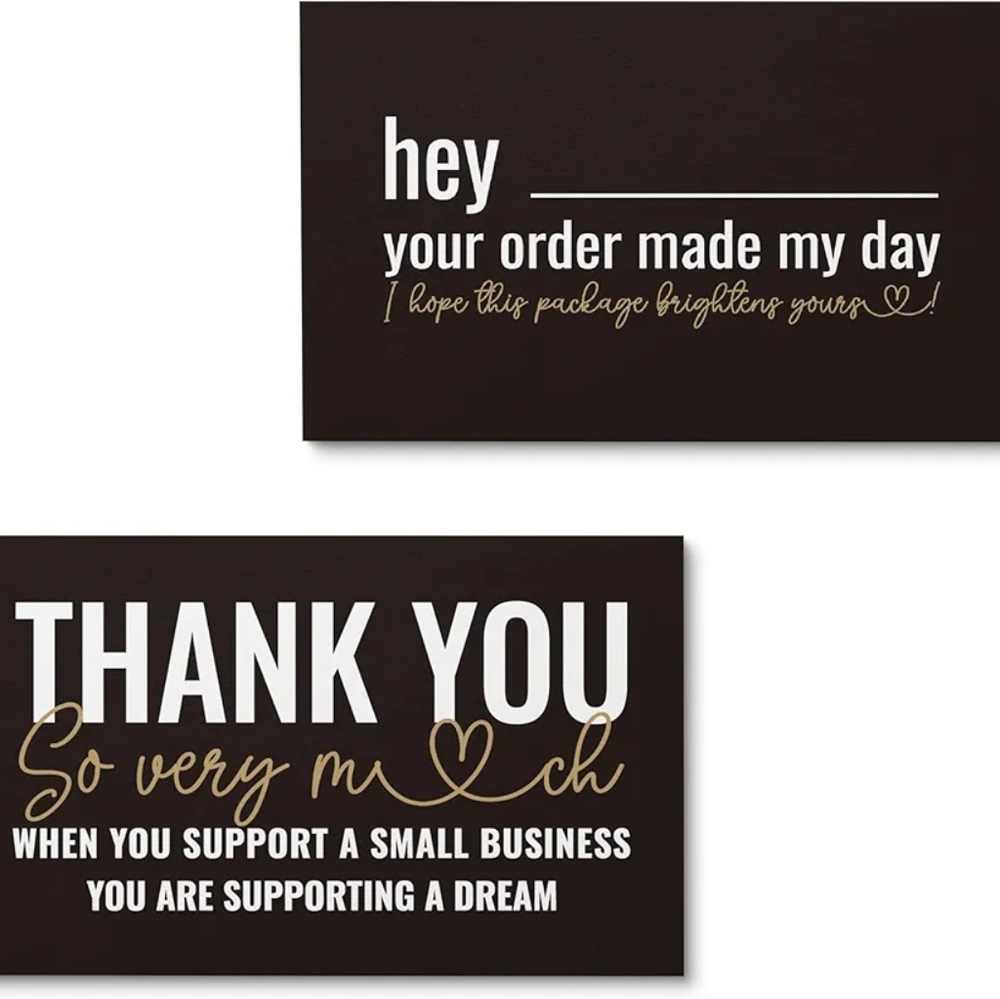 100 Thank you for supporting small business note cards Customer appreciation